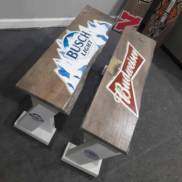 Budweiser and Busch Light Benches